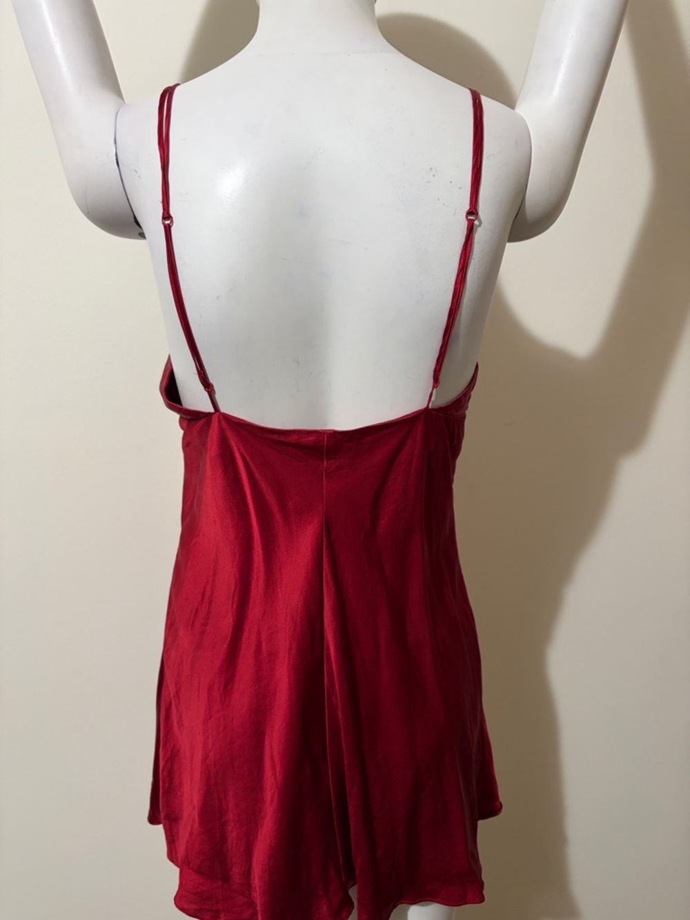 Vintage 1990s Victoria’s Secret Red Silk Strappy Slip - Picture 8 of 10